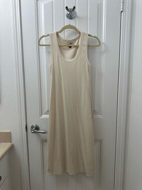 Universal Thread Cream Ribbed Tank Midi Dress